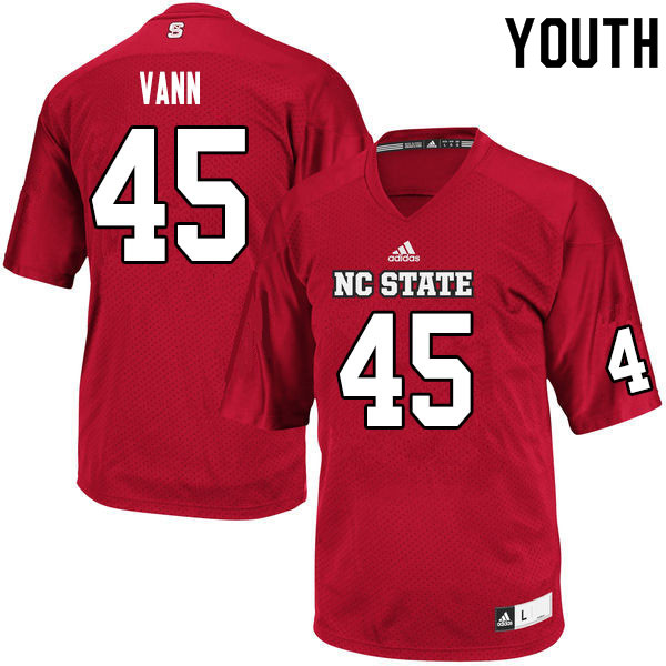Youth #45 Davin Vann NC State Wolfpack College Football Jerseys Sale-Red - Click Image to Close
